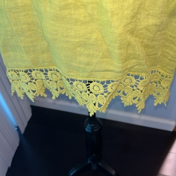 Terzo Millennio Linen Embroidered Hem Blouse size Large Linen - Picture 5 of 9